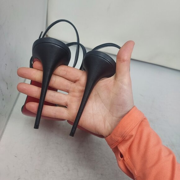 Christian Louboutin Loubigirl Black Ankle Strap Heel Sandal - Picture 10 of 15